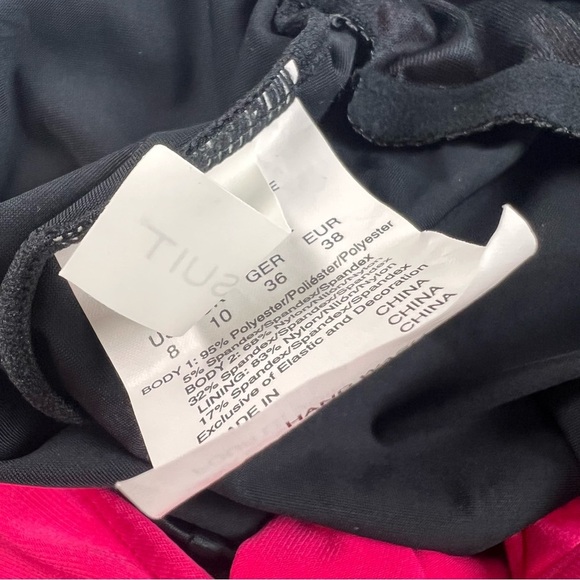 NWOT Magicsuit Aubrey Pink and Black One Piece Swimsuit Halter Style - Picture 9 of 9